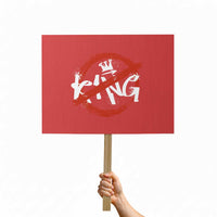 Funny No King Graffiti Style Crown Protest Sign - Wonder Print Shop