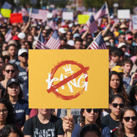 Funny No King Graffiti Style Crown Protest Sign - Wonder Print Shop