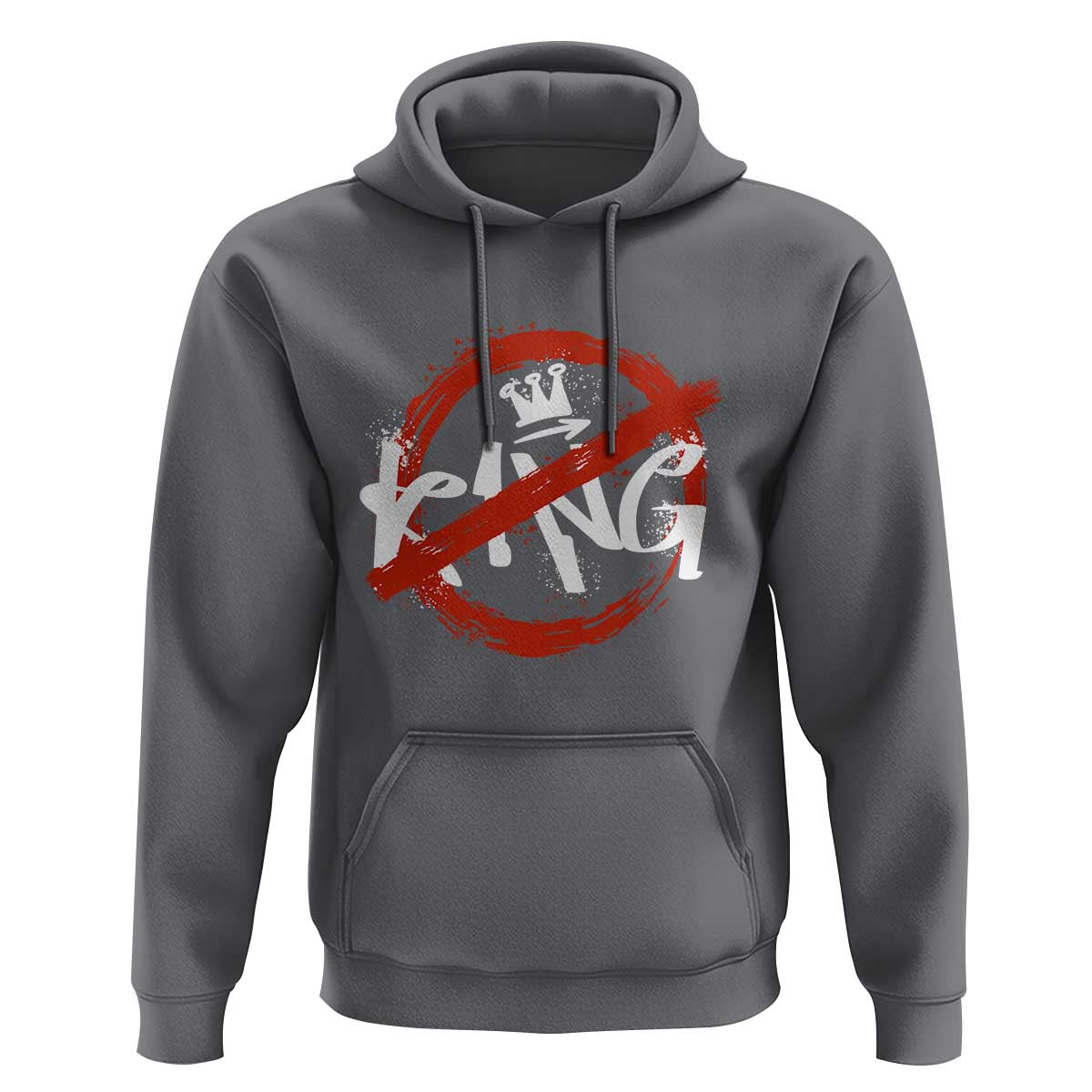 Funny No King Graffiti Style Crown Hoodie - Wonder Print Shop