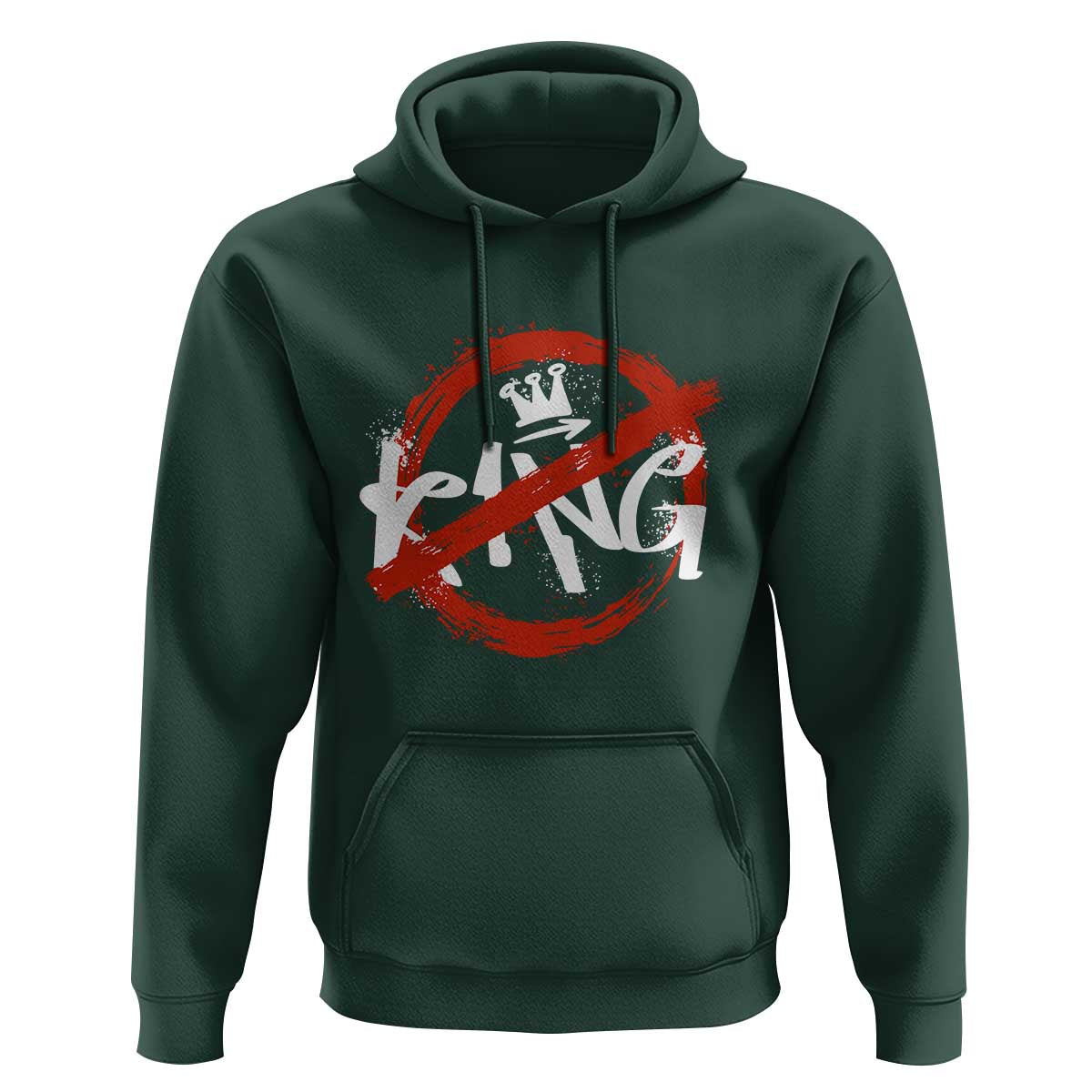 Funny No King Graffiti Style Crown Hoodie - Wonder Print Shop