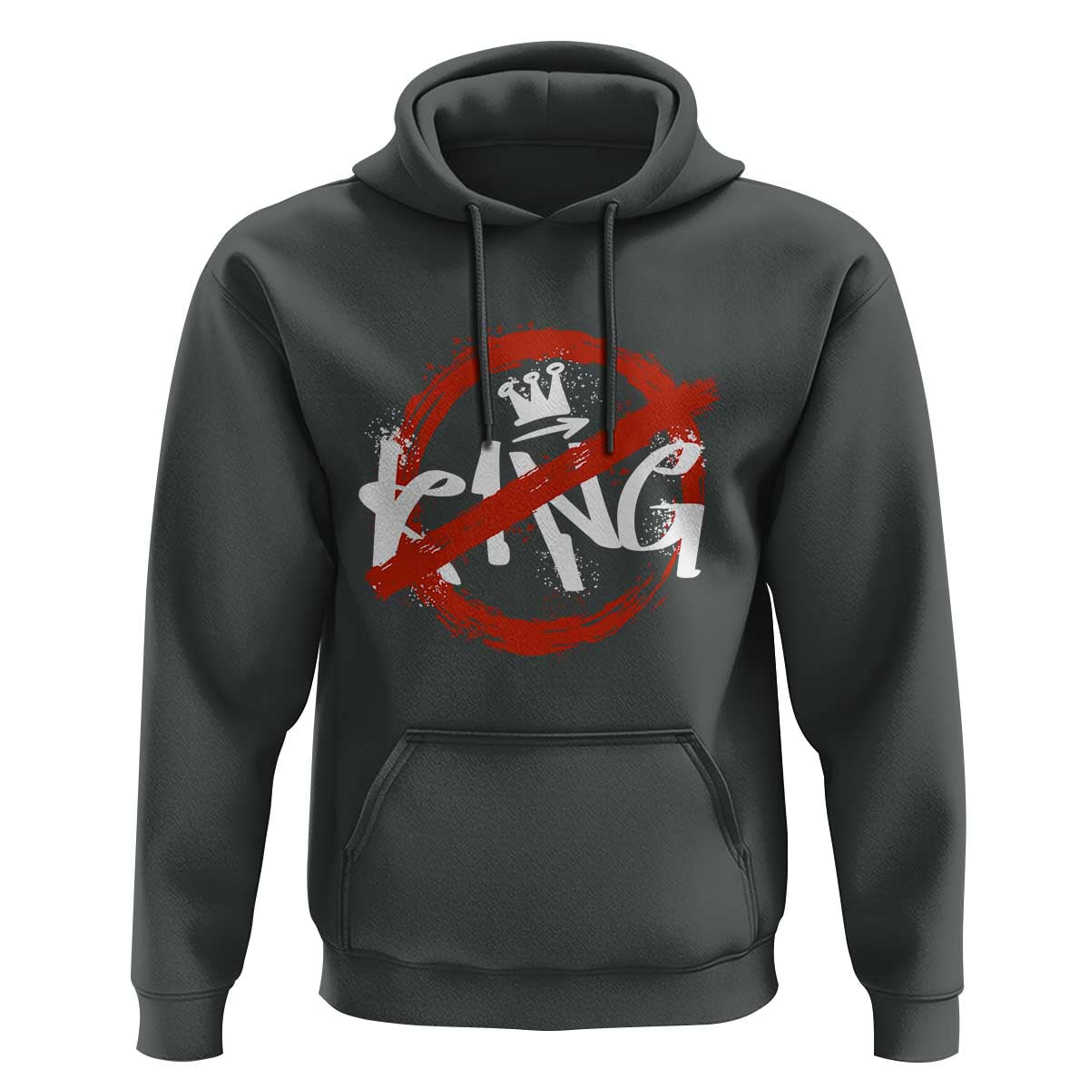 Funny No King Graffiti Style Crown Hoodie - Wonder Print Shop