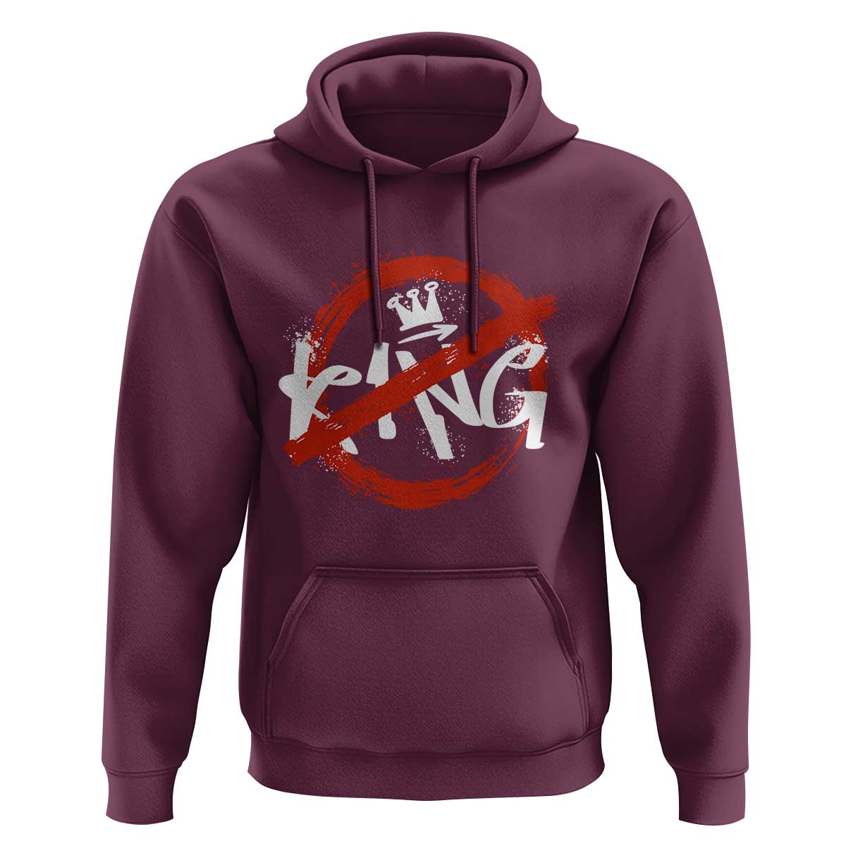 Funny No King Graffiti Style Crown Hoodie - Wonder Print Shop