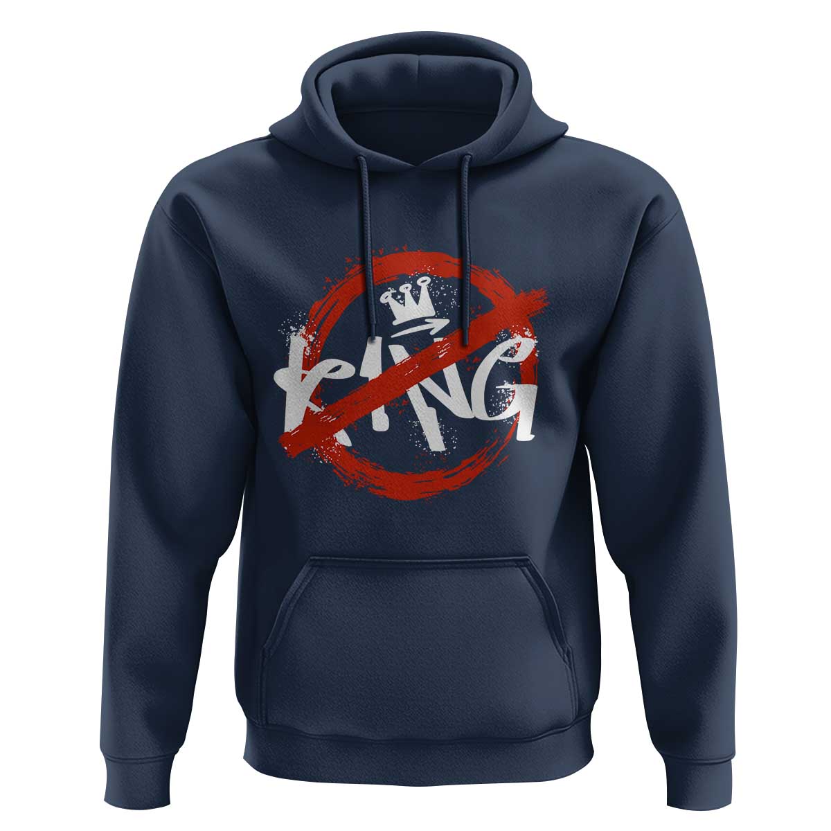 Funny No King Graffiti Style Crown Hoodie - Wonder Print Shop
