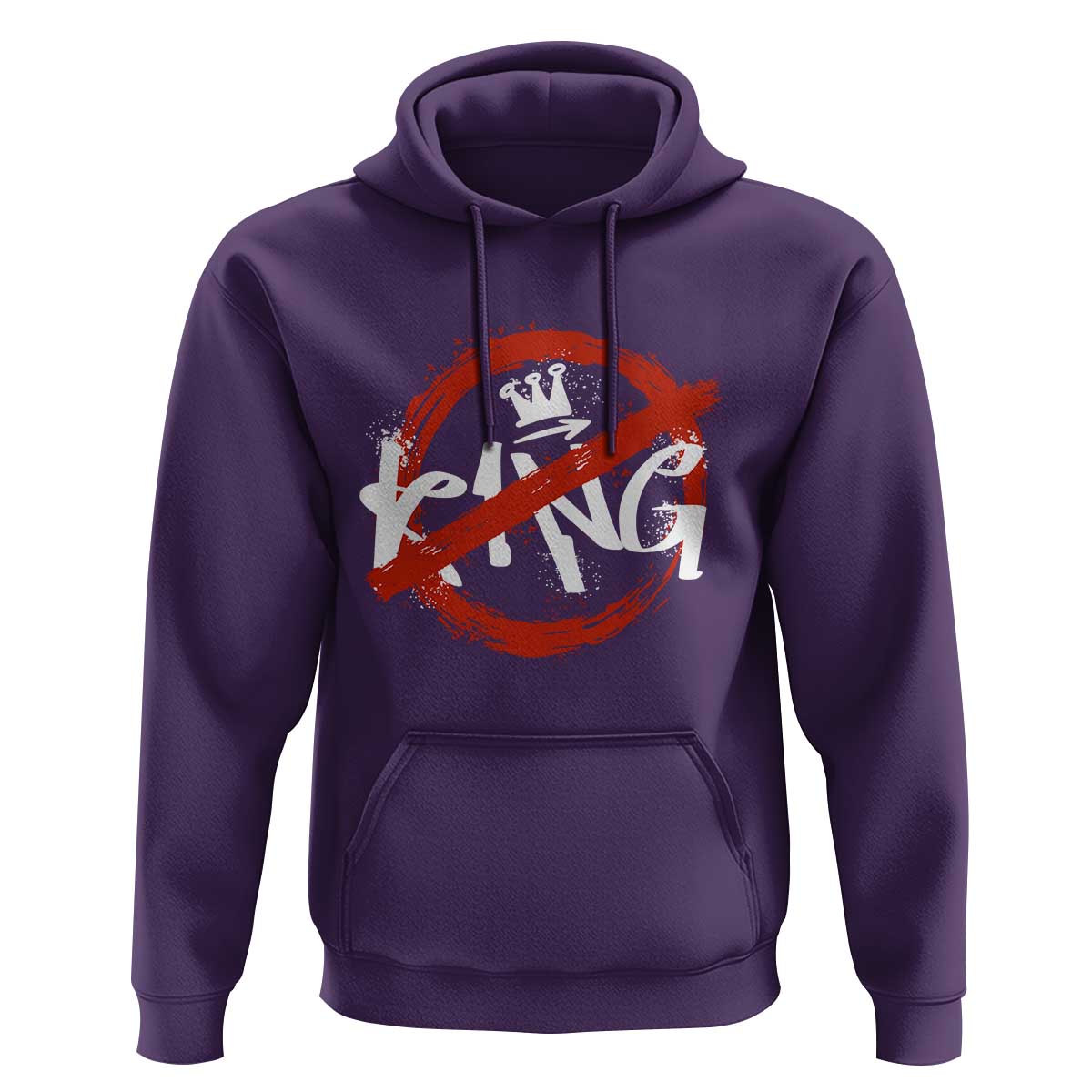 Funny No King Graffiti Style Crown Hoodie - Wonder Print Shop