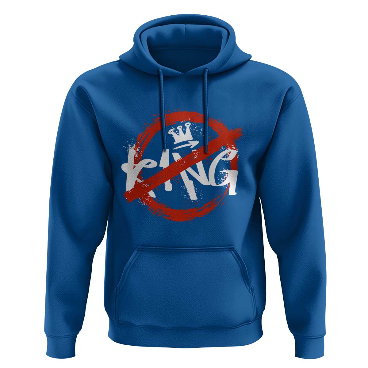 Funny No King Graffiti Style Crown Hoodie - Wonder Print Shop