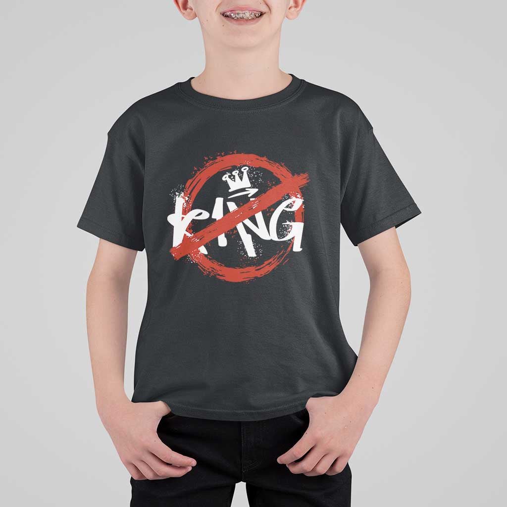 Funny No King Graffiti Style Crown T Shirt For Kid - Wonder Print Shop