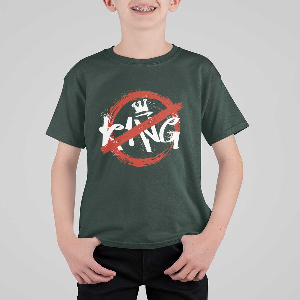 Funny No King Graffiti Style Crown T Shirt For Kid - Wonder Print Shop