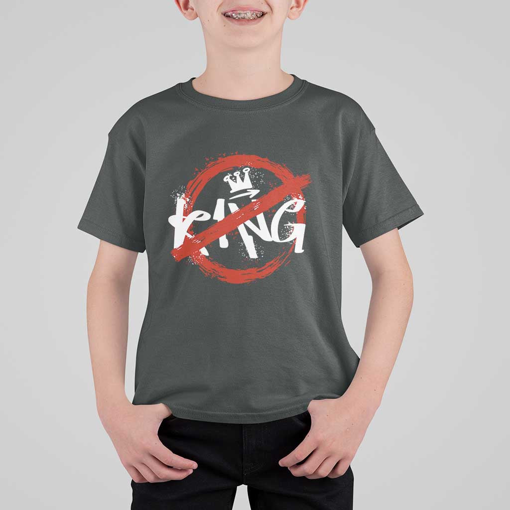 Funny No King Graffiti Style Crown T Shirt For Kid - Wonder Print Shop