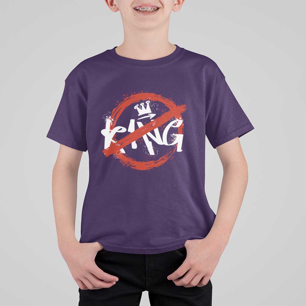 Funny No King Graffiti Style Crown T Shirt For Kid - Wonder Print Shop
