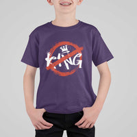 Funny No King Graffiti Style Crown T Shirt For Kid - Wonder Print Shop