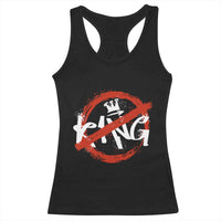 Funny No King Graffiti Style Crown Racerback Tank Top - Wonder Print Shop