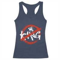 Funny No King Graffiti Style Crown Racerback Tank Top - Wonder Print Shop