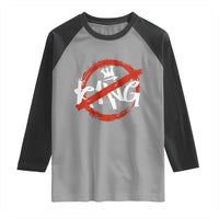 Funny No King Graffiti Style Crown Raglan Shirt - Wonder Print Shop
