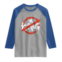 Funny No King Graffiti Style Crown Raglan Shirt - Wonder Print Shop