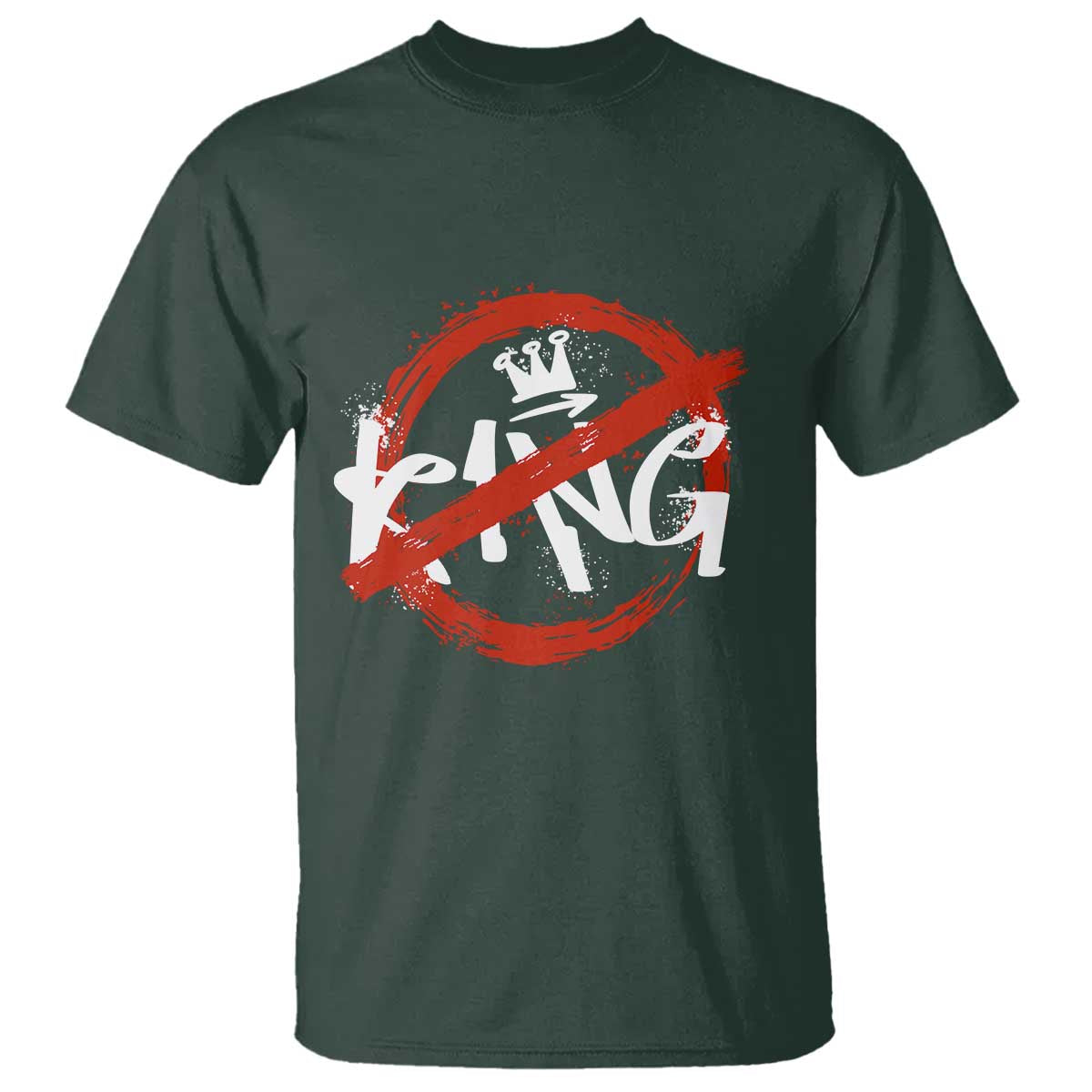 Funny No King Graffiti Style Crown T Shirt - Wonder Print Shop