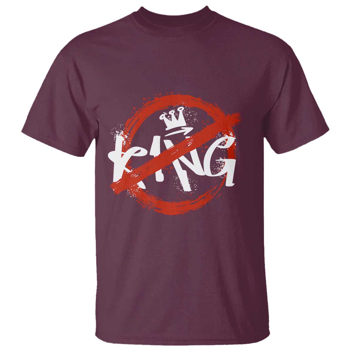 Funny No King Graffiti Style Crown T Shirt - Wonder Print Shop