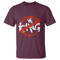 Funny No King Graffiti Style Crown T Shirt - Wonder Print Shop