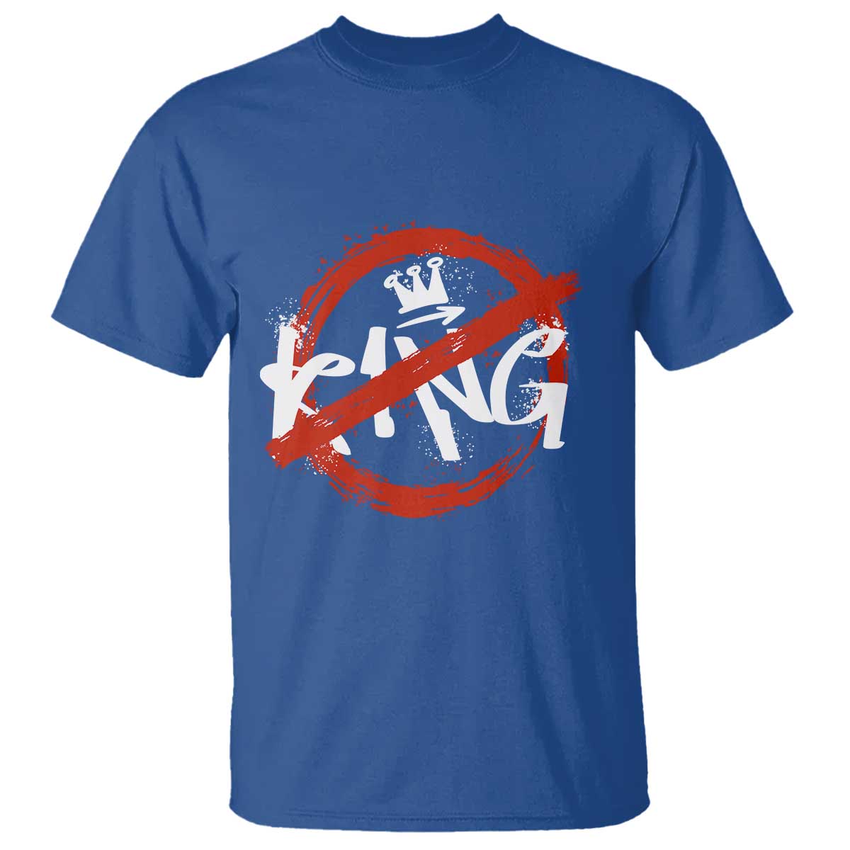 Funny No King Graffiti Style Crown T Shirt - Wonder Print Shop