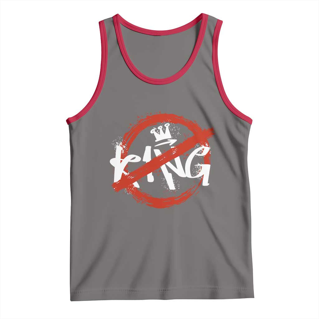 Funny No King Graffiti Style Crown Tank Top - Wonder Print Shop