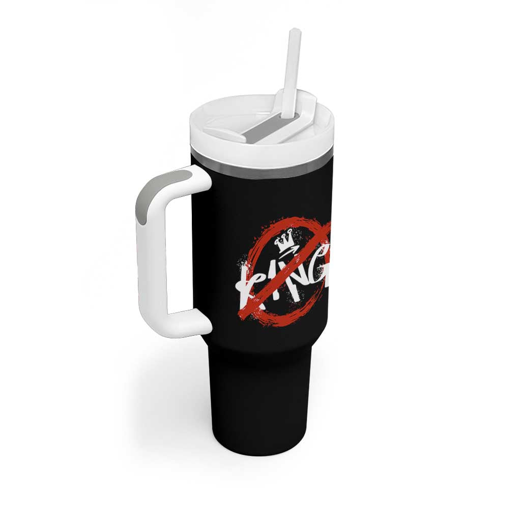 Funny No King Graffiti Style Crown Tumbler With Handle - Wonder Print Shop