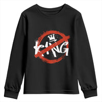 Funny No King Graffiti Style Crown Youth Sweatshirt - Wonder Print Shop