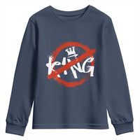 Funny No King Graffiti Style Crown Youth Sweatshirt - Wonder Print Shop