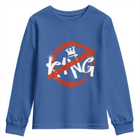 Funny No King Graffiti Style Crown Youth Sweatshirt - Wonder Print Shop