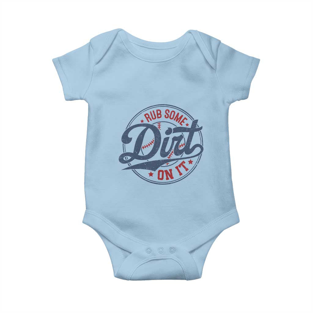 Funny Baseball Rub Some Dirt On It Baby Onesie Sports Coach - Wonder Print Shop