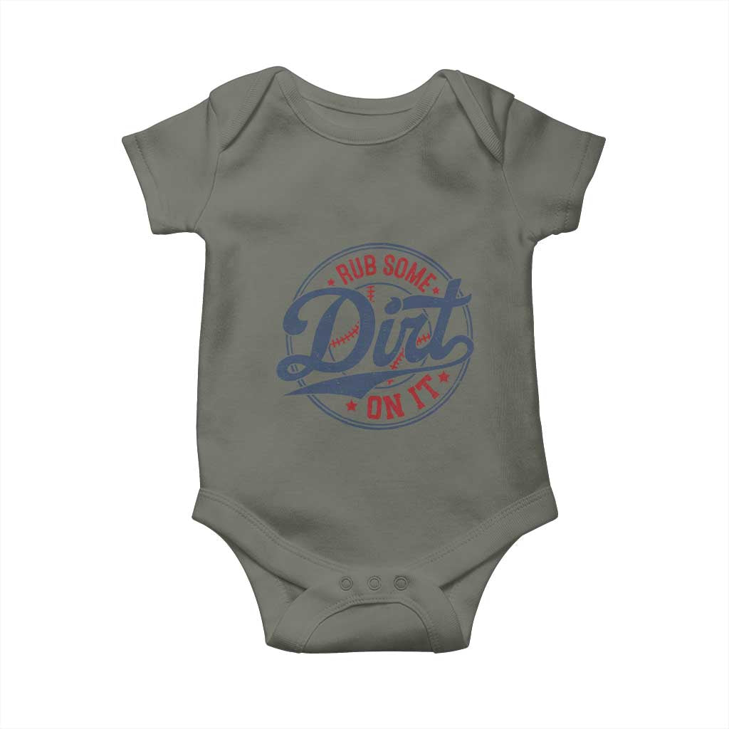 Funny Baseball Rub Some Dirt On It Baby Onesie Sports Coach - Wonder Print Shop