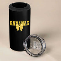 Funny Bananas Coquette Bow Baseball Player 4 in 1 Can Cooler Tumbler - Wonder Print Shop