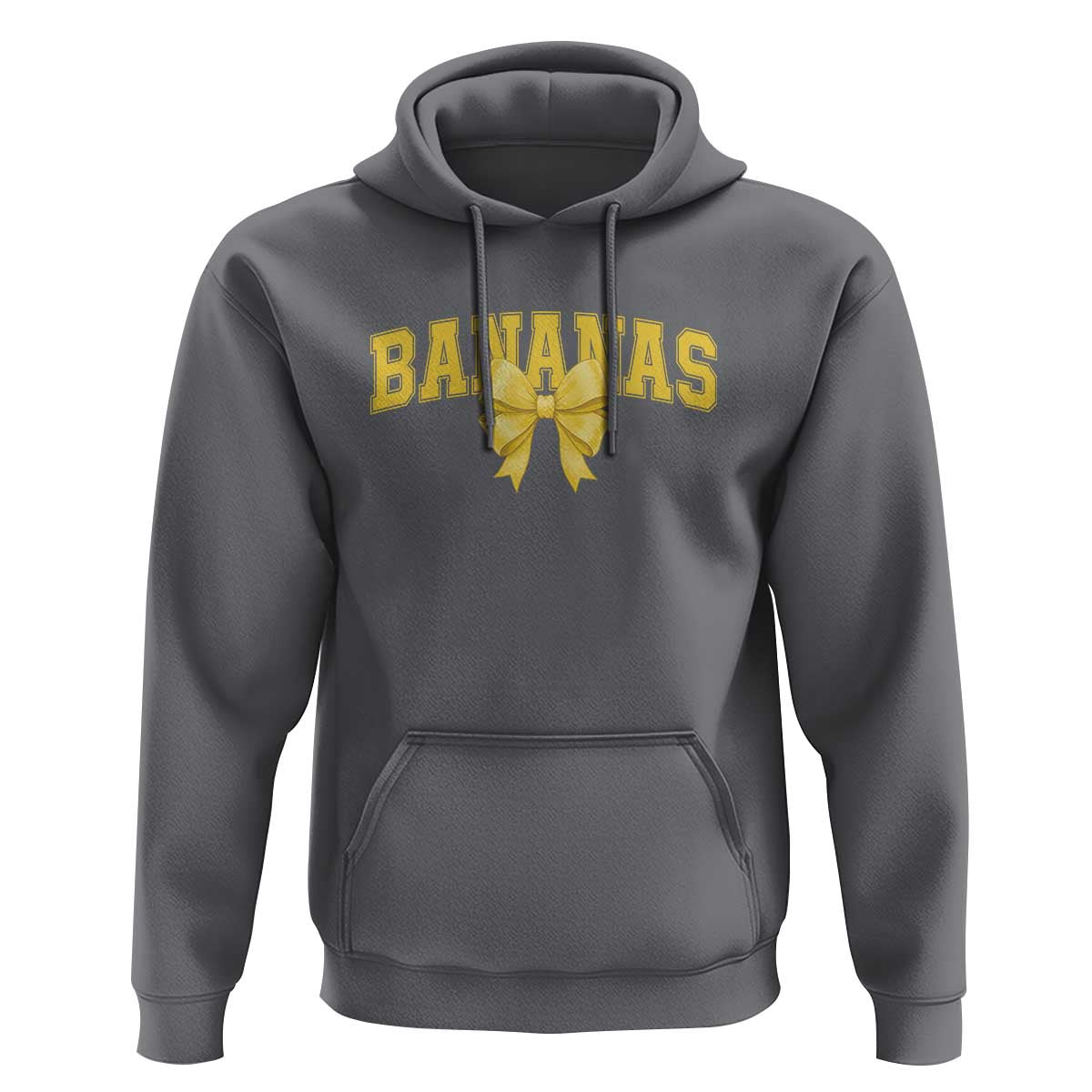 Funny Bananas Coquette Bow Baseball Player Hoodie - Wonder Print Shop