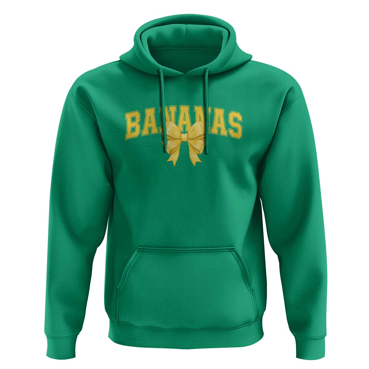 Funny Bananas Coquette Bow Baseball Player Hoodie - Wonder Print Shop