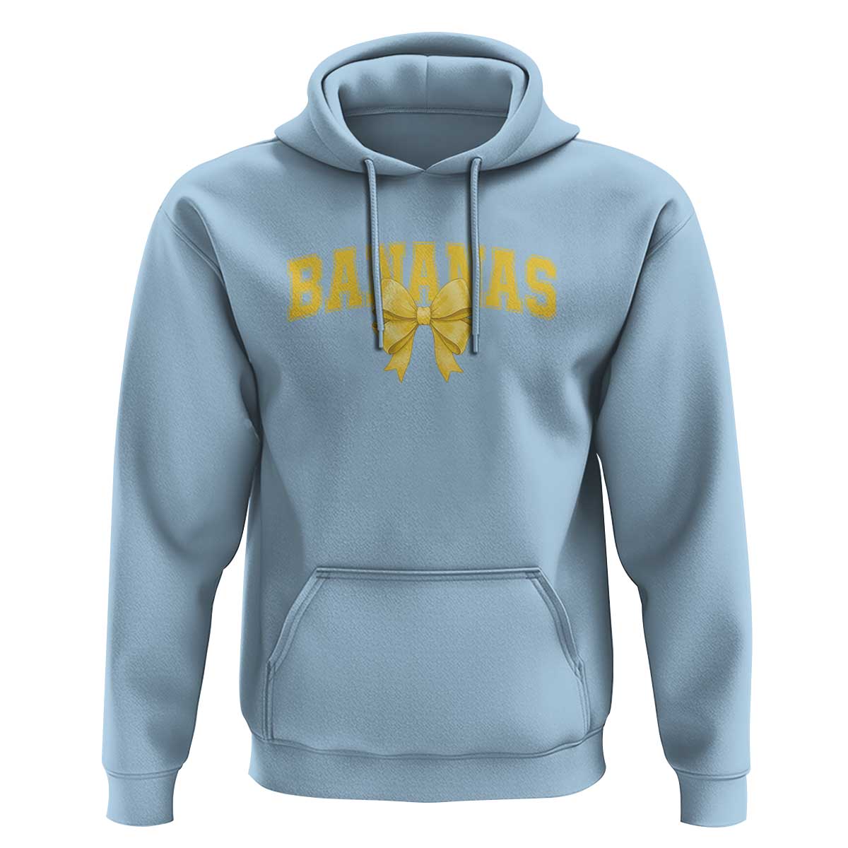 Funny Bananas Coquette Bow Baseball Player Hoodie - Wonder Print Shop