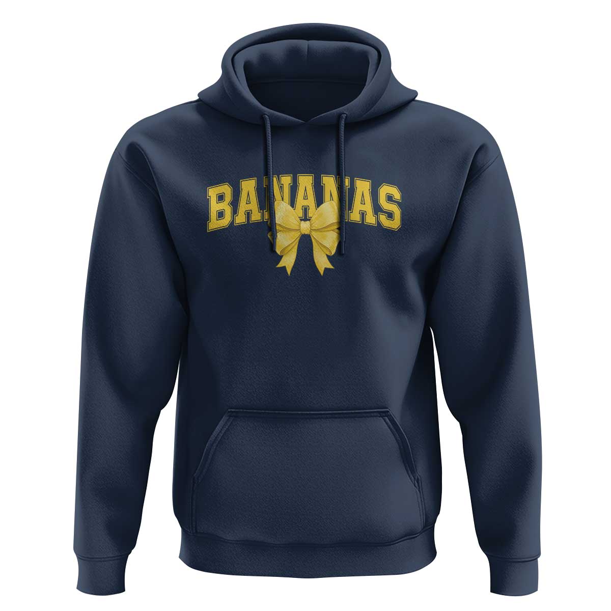 Funny Bananas Coquette Bow Baseball Player Hoodie - Wonder Print Shop