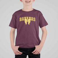 Funny Bananas Coquette Bow Baseball Player T Shirt For Kid - Wonder Print Shop
