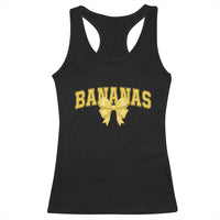 Funny Bananas Coquette Bow Baseball Player Racerback Tank Top - Wonder Print Shop