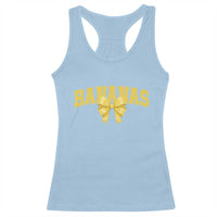 Funny Bananas Coquette Bow Baseball Player Racerback Tank Top - Wonder Print Shop