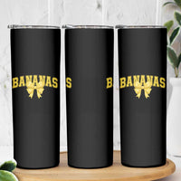 Funny Bananas Coquette Bow Baseball Player Skinny Tumbler - Wonder Print Shop