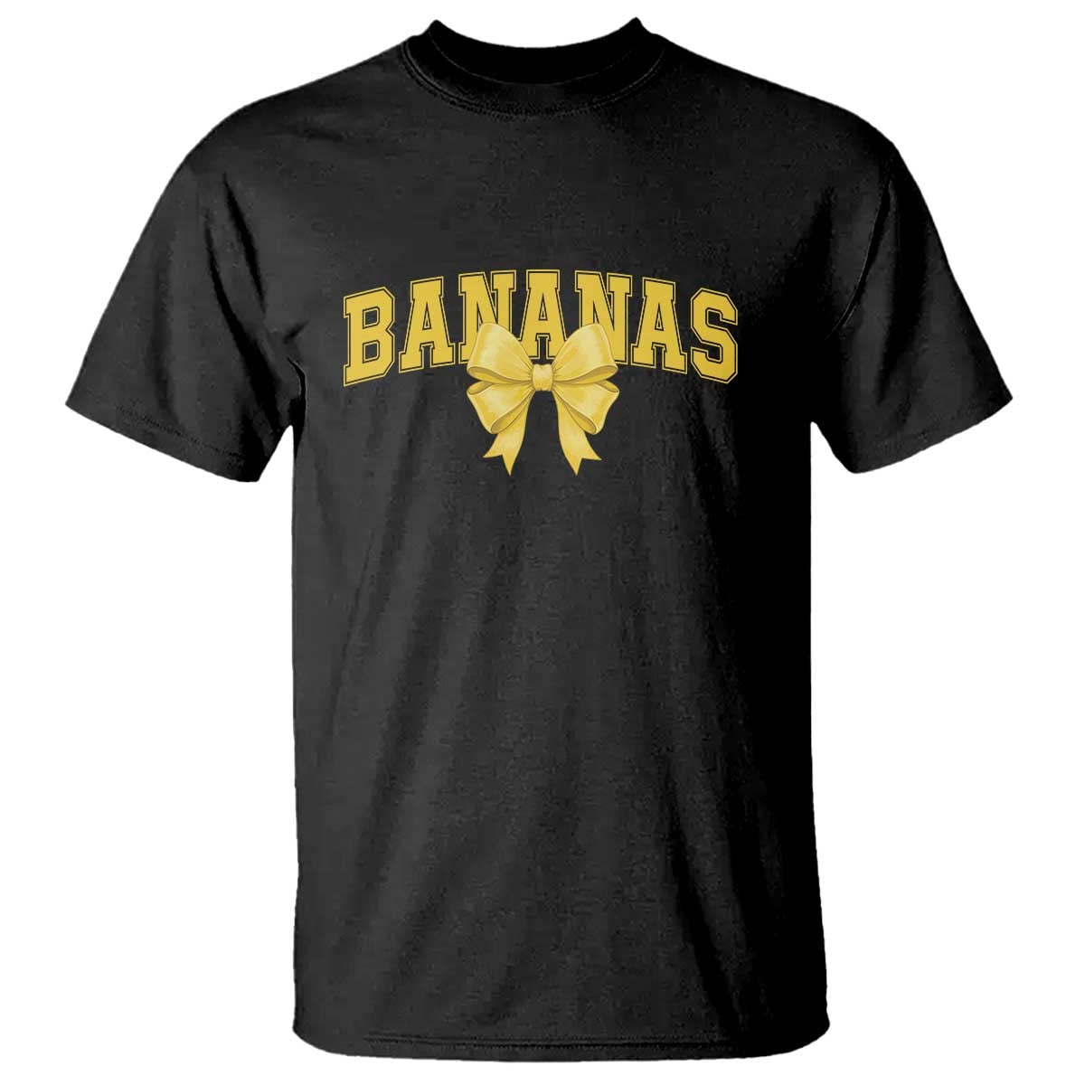 Funny Bananas Coquette Bow Baseball Player T Shirt - Wonder Print Shop