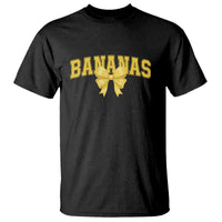 Funny Bananas Coquette Bow Baseball Player T Shirt - Wonder Print Shop