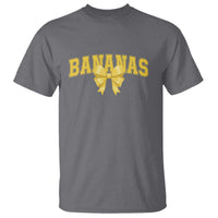Funny Bananas Coquette Bow Baseball Player T Shirt - Wonder Print Shop