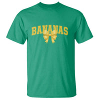 Funny Bananas Coquette Bow Baseball Player T Shirt - Wonder Print Shop
