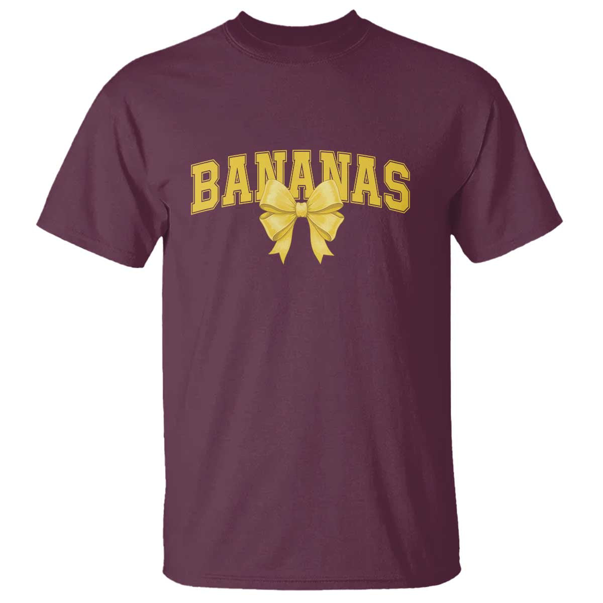 Funny Bananas Coquette Bow Baseball Player T Shirt - Wonder Print Shop