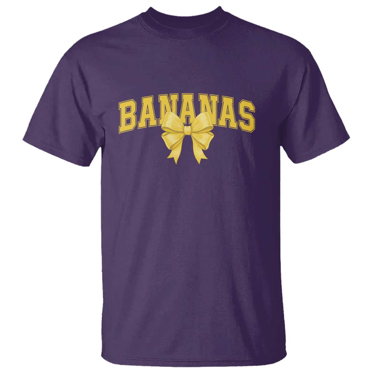 Funny Bananas Coquette Bow Baseball Player T Shirt - Wonder Print Shop