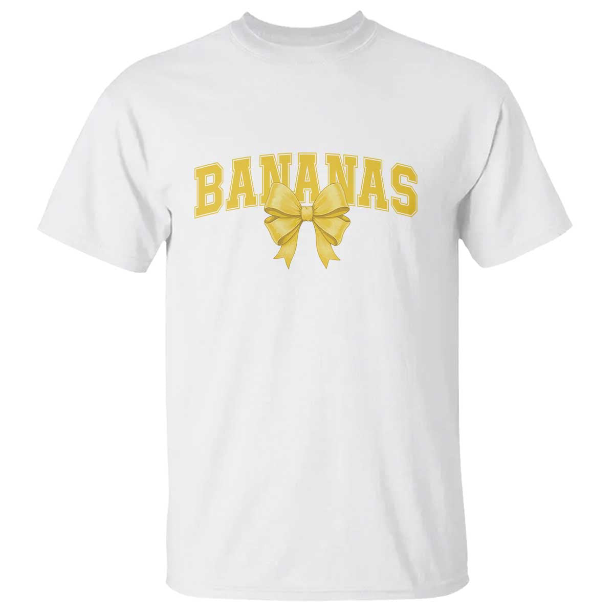 Funny Bananas Coquette Bow Baseball Player T Shirt - Wonder Print Shop