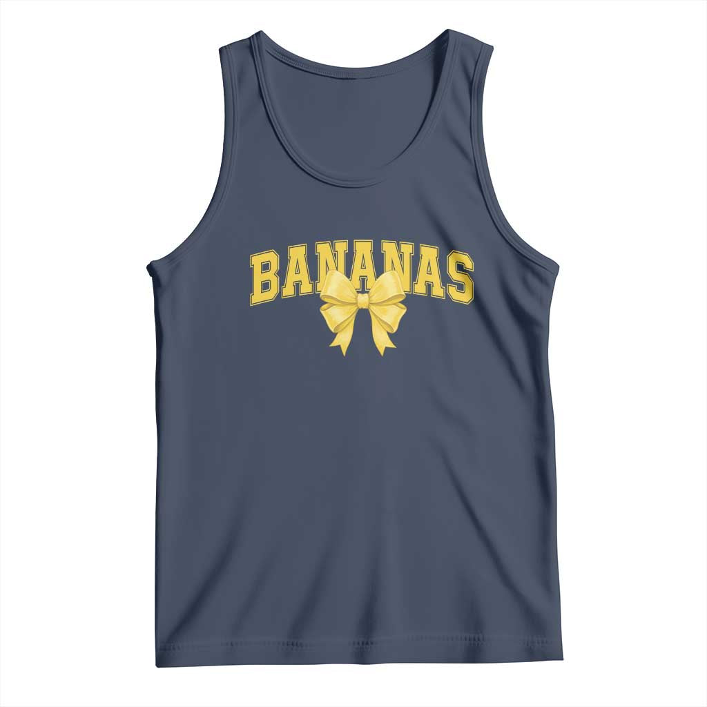 Funny Bananas Coquette Bow Baseball Player Tank Top - Wonder Print Shop