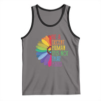 LGBTQ Be A Decent Human Its Not That Hard Tank Top Rainbow Flower