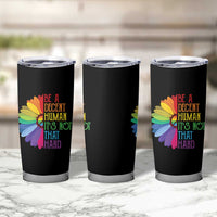 LGBTQ Be A Decent Human Its Not That Hard Tumbler Cup Rainbow Flower