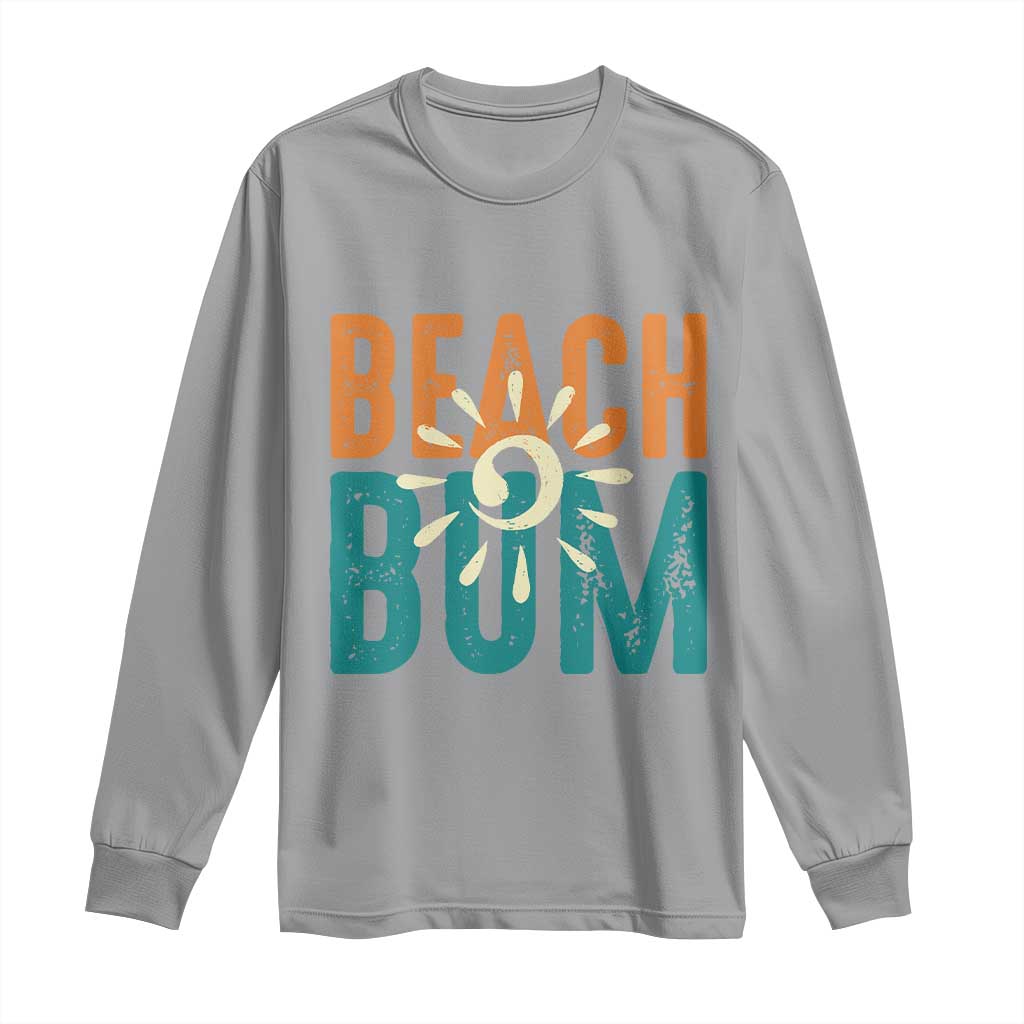 Funny Beach Bum Summer Vacation Long Sleeve Shirt Beach Life Sun Light - Wonder Print Shop