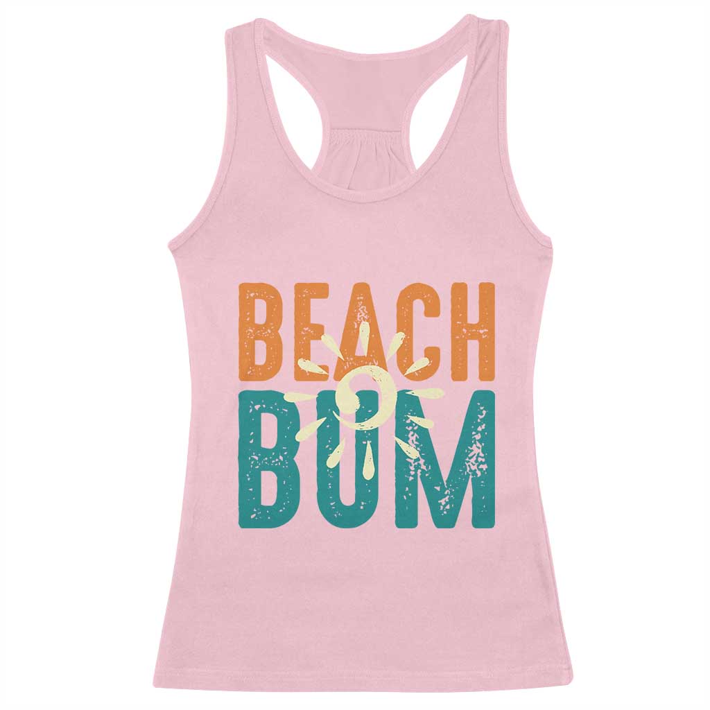 Funny Beach Bum Summer Vacation Racerback Tank Top Beach Life Sun Light - Wonder Print Shop